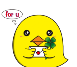 The floret lion and chick sticker #10410758