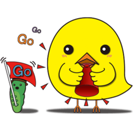 The floret lion and chick sticker #10410760