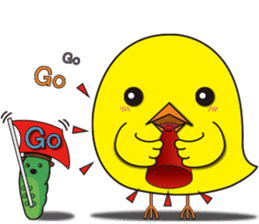 The floret lion and chick sticker #10410760