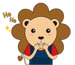 The floret lion and chick sticker #10410761