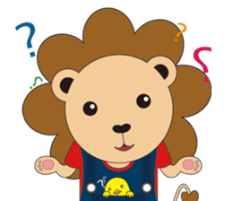 The floret lion and chick sticker #10410763