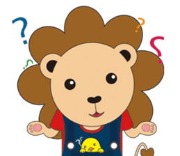 The floret lion and chick sticker #10410763