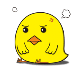 The floret lion and chick sticker #10410764