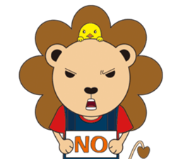 The floret lion and chick sticker #10410765