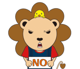 The floret lion and chick sticker #10410765