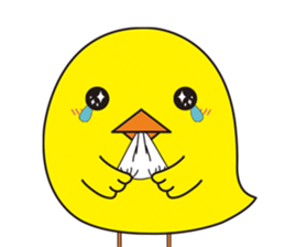 The floret lion and chick sticker #10410766