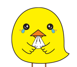 The floret lion and chick sticker #10410766