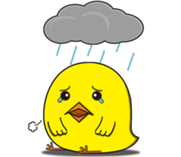 The floret lion and chick sticker #10410770