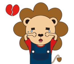 The floret lion and chick sticker #10410771