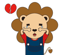 The floret lion and chick sticker #10410771