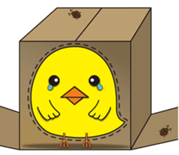 The floret lion and chick sticker #10410772