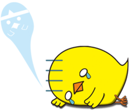 The floret lion and chick sticker #10410774