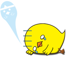 The floret lion and chick sticker #10410774