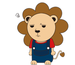 The floret lion and chick sticker #10410775