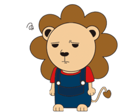 The floret lion and chick sticker #10410775