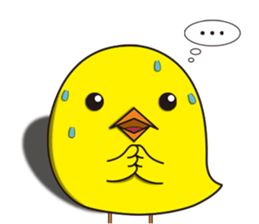 The floret lion and chick sticker #10410778