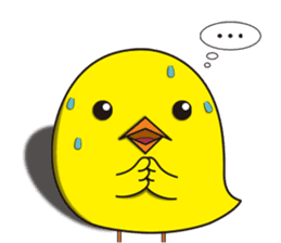 The floret lion and chick sticker #10410778