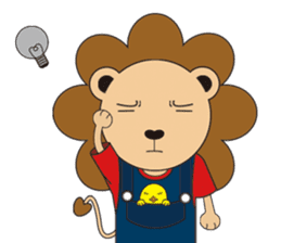 The floret lion and chick sticker #10410779