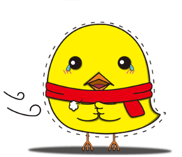 The floret lion and chick sticker #10410780