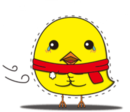 The floret lion and chick sticker #10410780