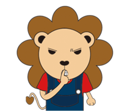 The floret lion and chick sticker #10410783
