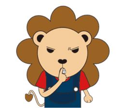 The floret lion and chick sticker #10410783
