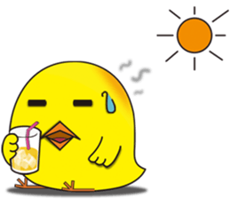 The floret lion and chick sticker #10410784