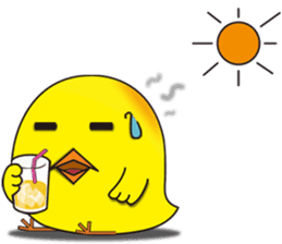 The floret lion and chick sticker #10410784