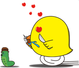 The floret lion and chick sticker #10410788