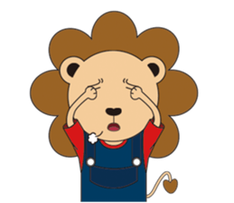 The floret lion and chick sticker #10410789