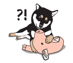 Black Shiba Inu Akira sticker #10411477