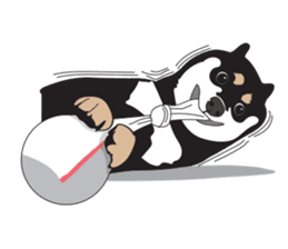 Black Shiba Inu Akira sticker #10411483