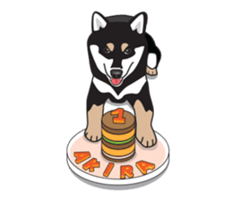 Black Shiba Inu Akira sticker #10411504