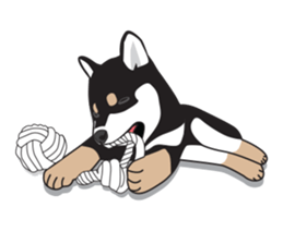 Black Shiba Inu Akira sticker #10411505