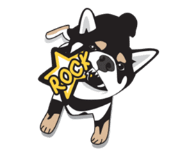 Black Shiba Inu Akira sticker #10411506