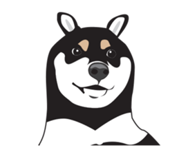 Black Shiba Inu Akira sticker #10411509
