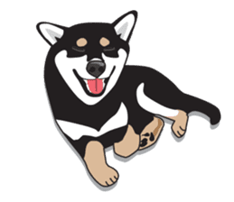 Black Shiba Inu Akira sticker #10411511