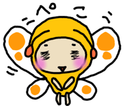 Heartwarming butterfly sticker #10413020