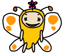 Heartwarming butterfly sticker #10413031