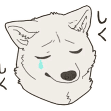 Cute wolf family sticker #10413593