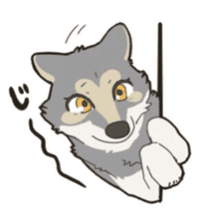 Cute wolf family sticker #10413598