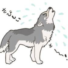 Cute wolf family sticker #10413600