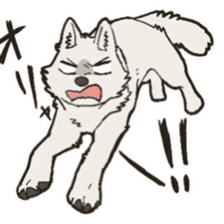 Cute wolf family sticker #10413603