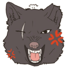 Cute wolf family sticker #10413608