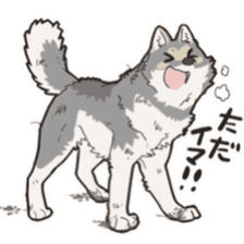 Cute wolf family sticker #10413612