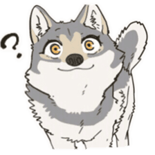 Cute wolf family sticker #10413620