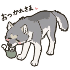 Cute wolf family sticker #10413624
