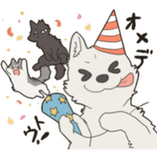 Cute wolf family sticker #10413630