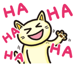 Sticker of laugh cat sticker #10414916