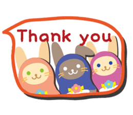 Animal matryoshka doll [English version] sticker #10415567